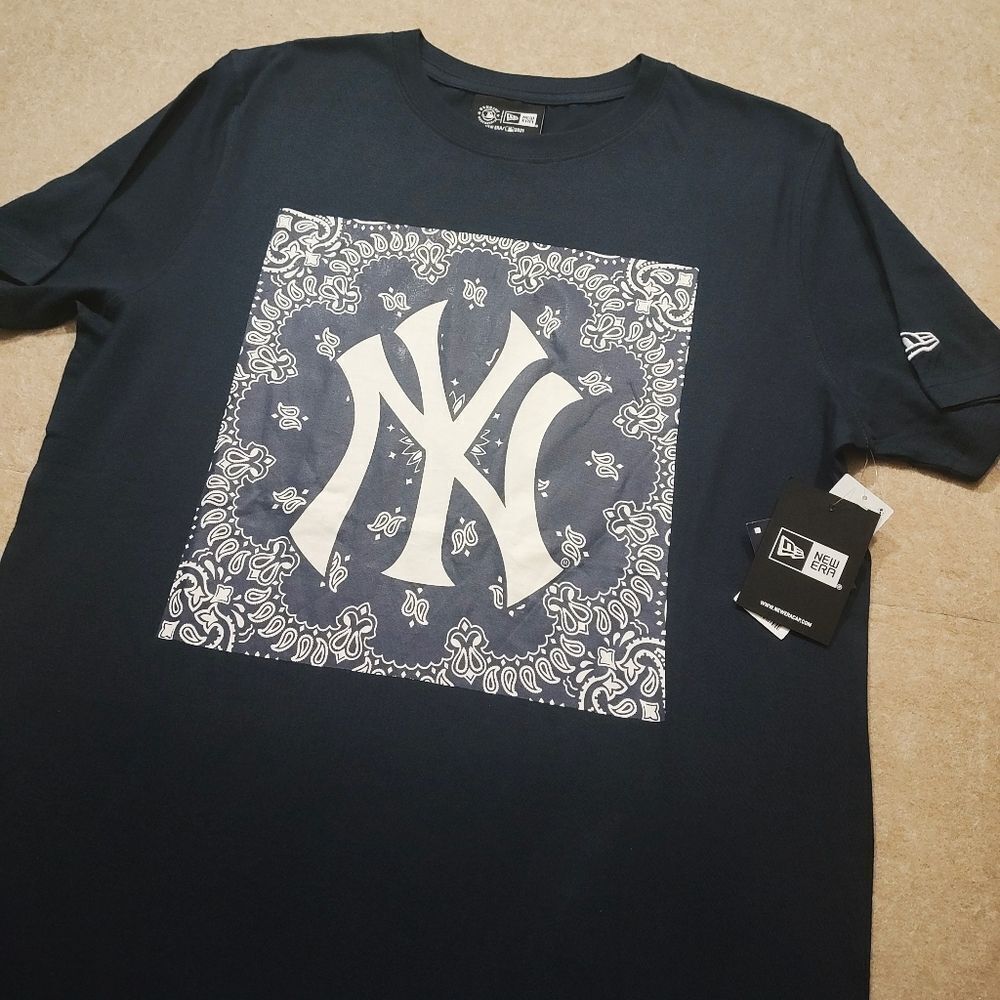 New Era New York Yankees Dark Blue Graphic Tee -H